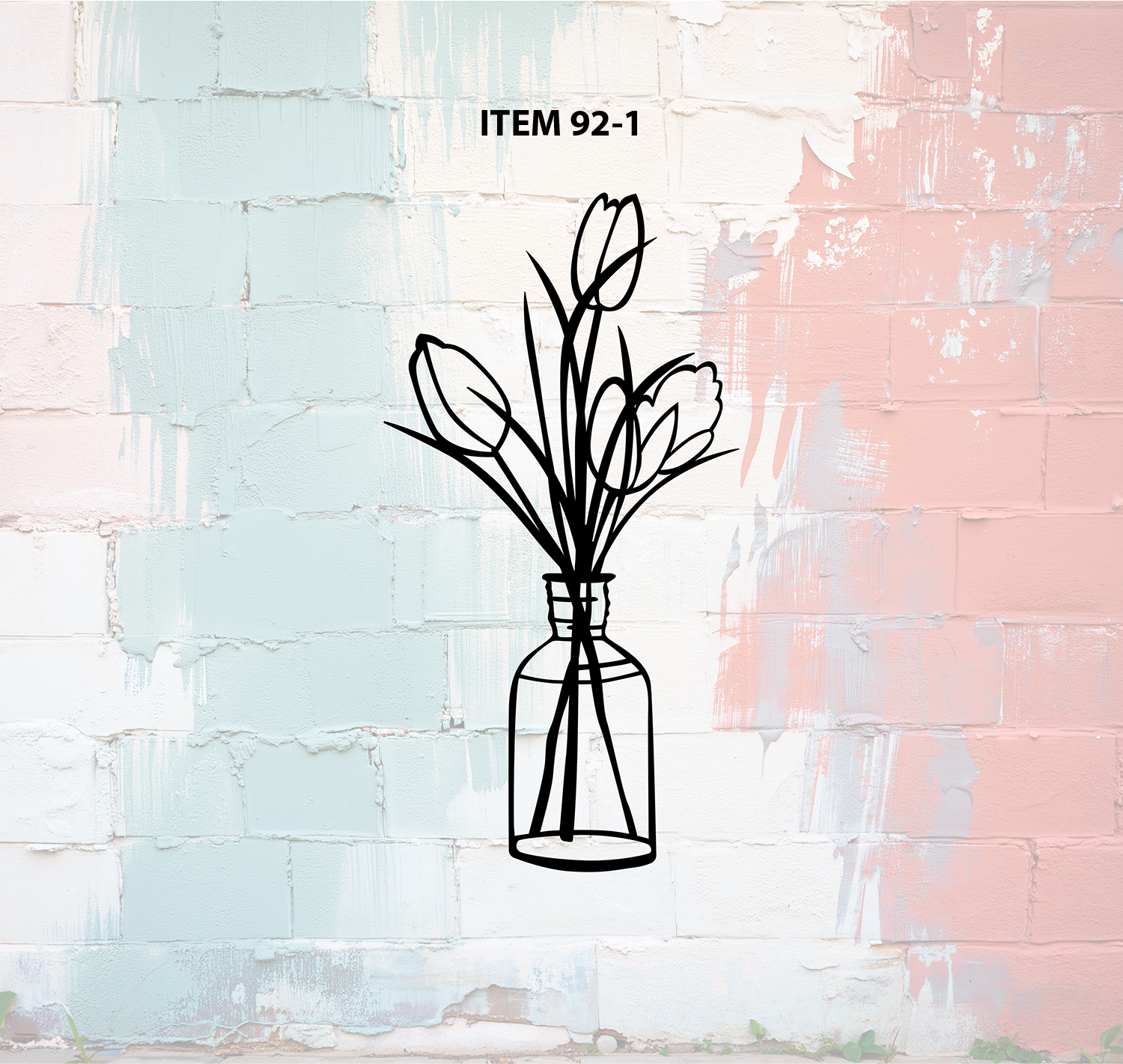 ITEM 92-1 Thru 92-5 - 4 Different Flowers to Choose From - Wall Flower Decor
