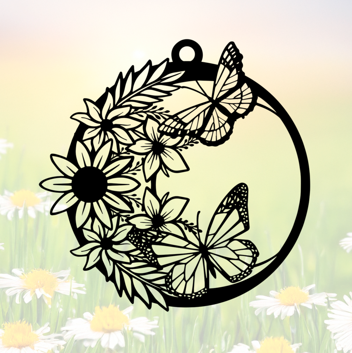 ITEM 13 - 14"W x 14"H - Butterfly Sun Catcher