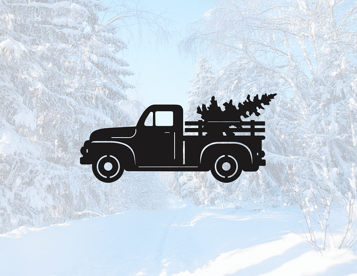 ITEM 73-2 - 15”W x 7”H - Christmas Truck Hanging