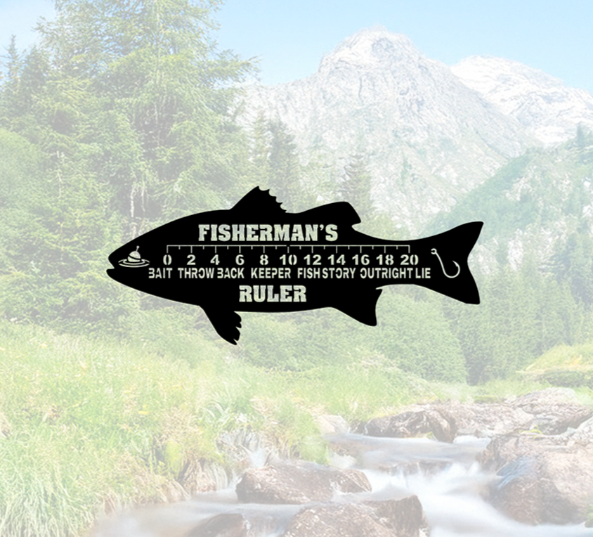 ITEM 145 - 16"W x 6.7"H - Trout, Fisherman Ruler 2