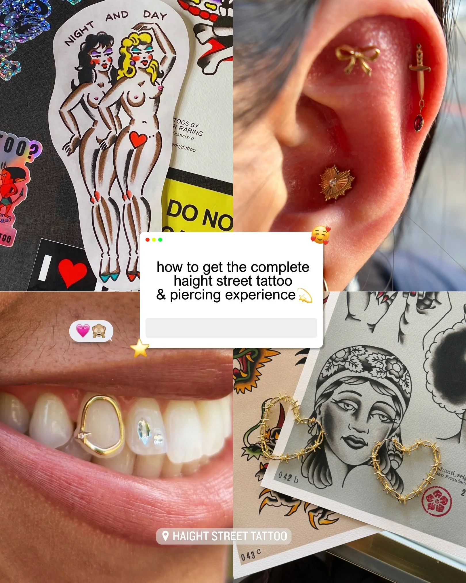 How to increase aura ✨ x1000000000

Visit Haight Street Tattoo &amp; Piercing and get all the adornments you want! Tattoos, piercings, jewelry, tooth gems, you name it. We might even give you a kiss on the forehead 😚🫶🏽

#haightstreet #tattooandpie