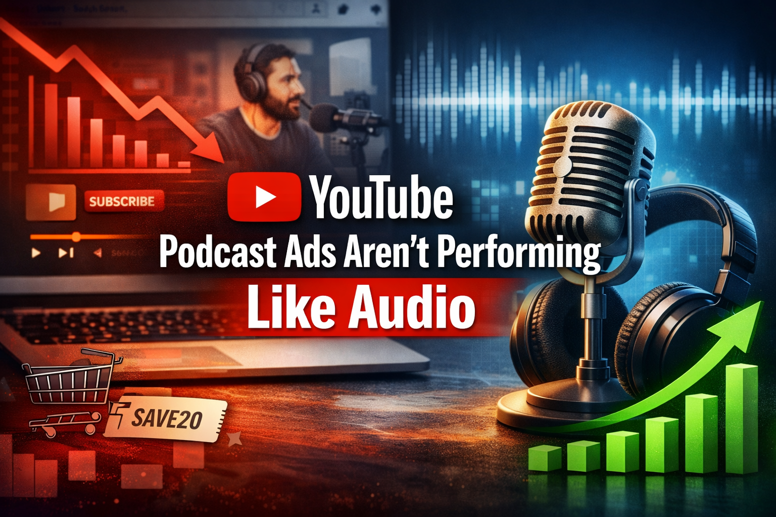 Study Shows YouTube Podcast Ads Lag Behind Audio