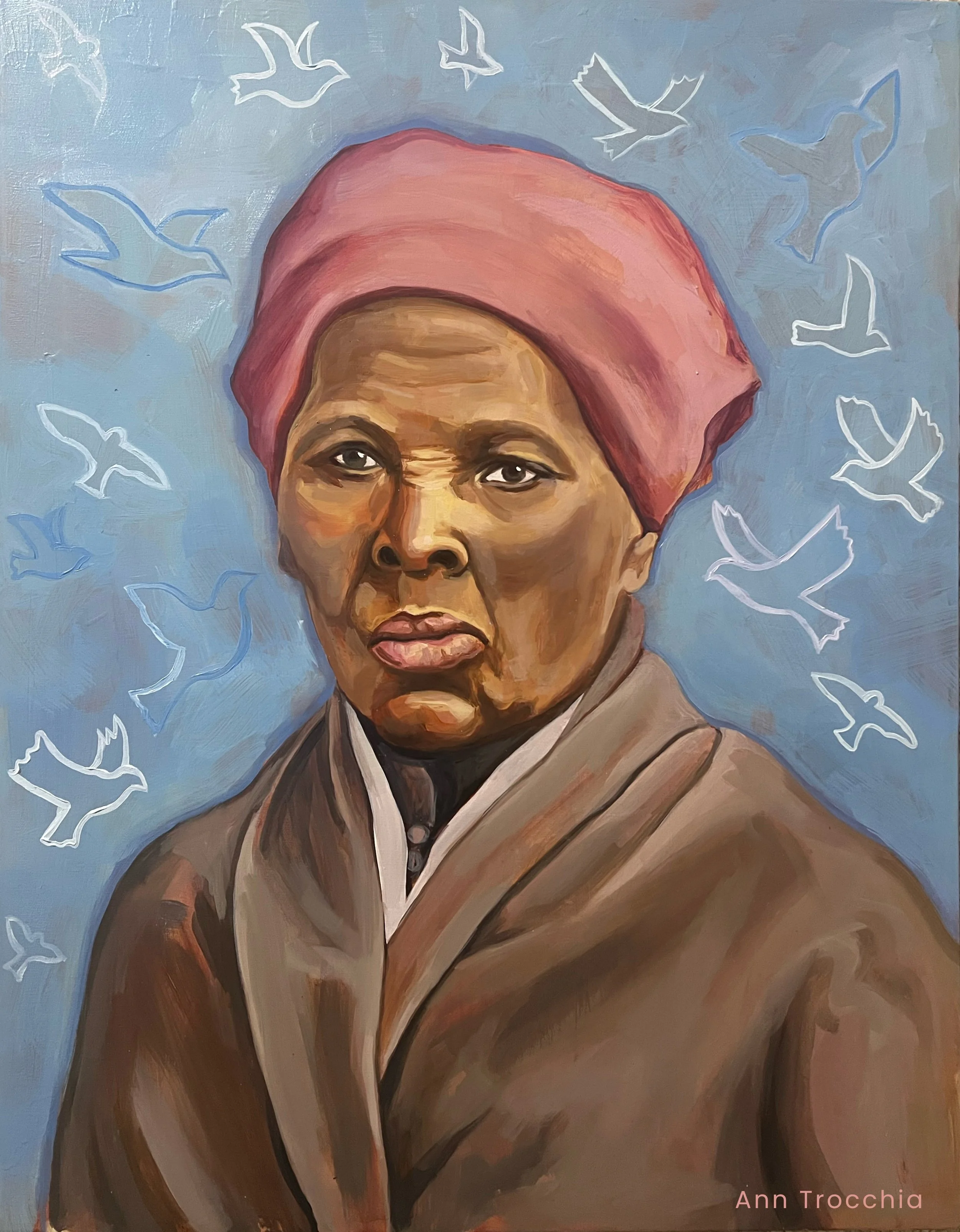 “Moses” oil on canvas. It’s never been more important to keep American history alive than today. For black history month I choose to paint Harriet Tubman also known as Moses who is one of the most inspirational women in American history as well as bl