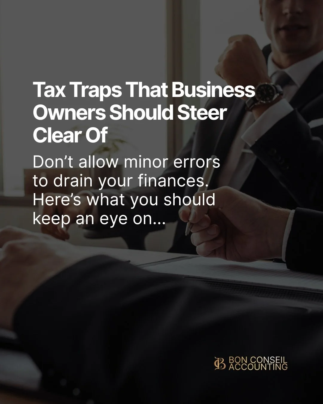 Small tax mistakes can quietly become expensive problems. FBT, depreciation, land tax, timing errors, it adds up faster than most realise.

The right structure and advice makes all the difference.
If you&rsquo;re unsure where you stand, let&rsquo;s r