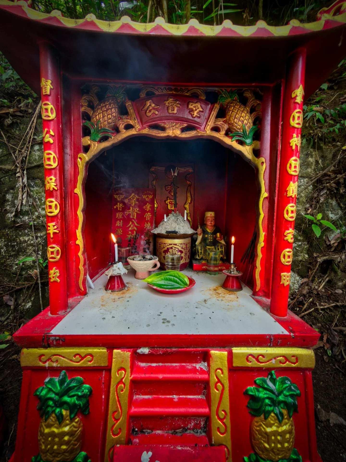 During one of my hikes, I came upon this. As I&rsquo;m still learning about all this, I had to look it up! 

This is a Tu Di Gong shrine, one of the most common and deeply personal expressions of Chinese folk religion encountered throughout Malaysia.