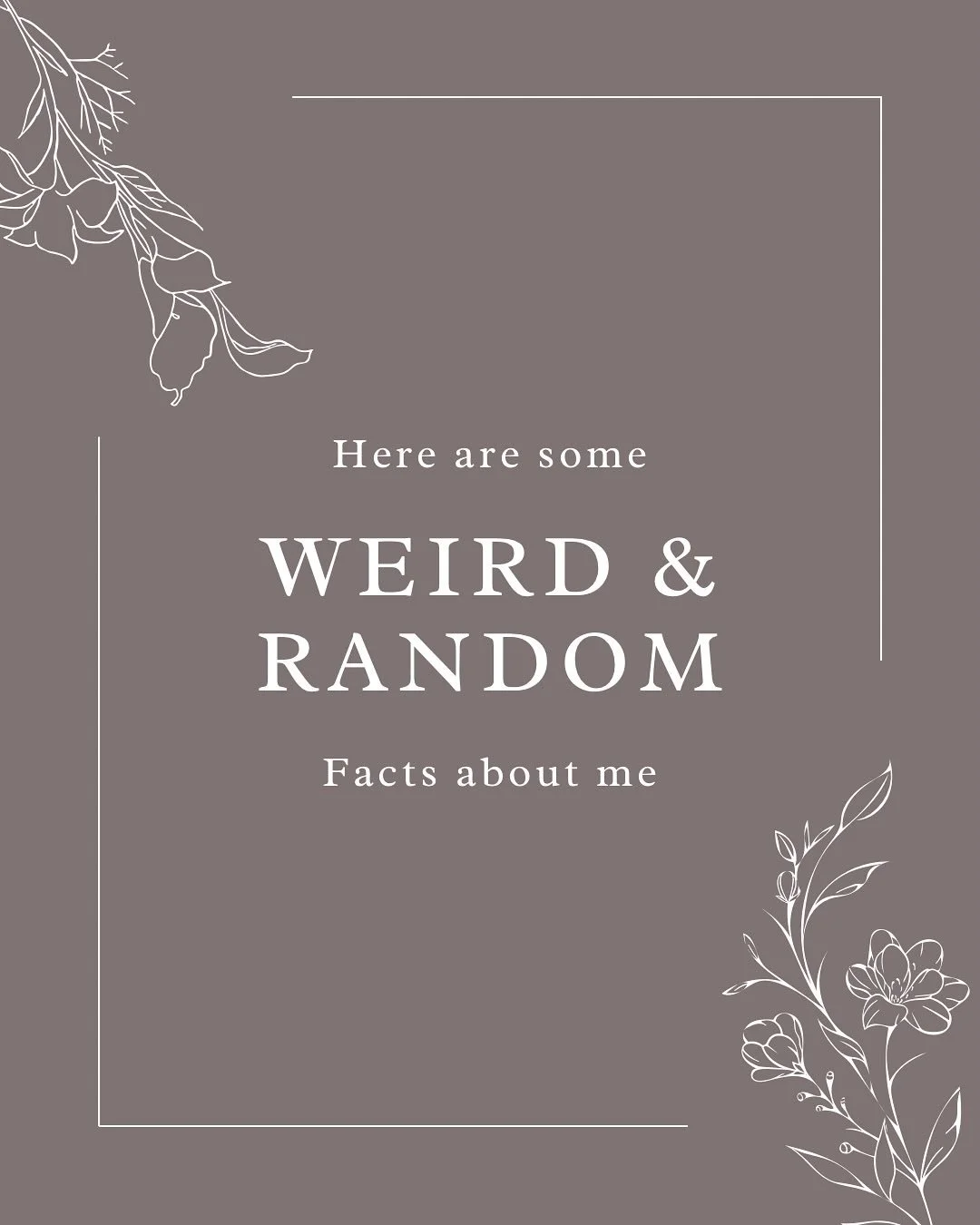What&rsquo;s a weird or random fact about you?

#author #authorsoninstagram