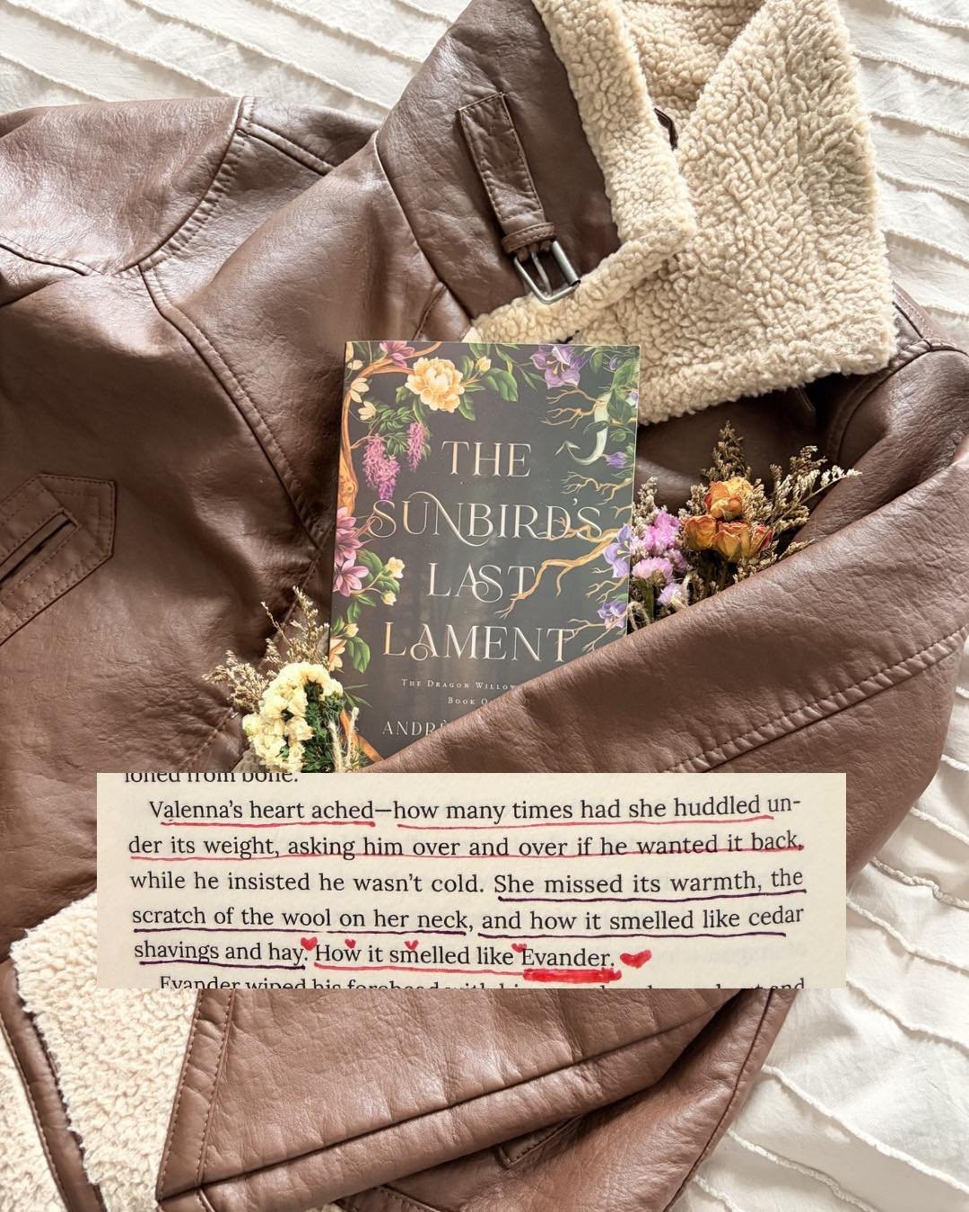 QOTD: What ordinary thing makes you cry now because of a book (Lavender soap, anyone?"

I have this jacket that is very similar to Evander's in The Sunbird's Last Lament and Wild Elegy and it makes me emotional now whenever I wear it.

The Sunbi