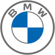 BMW logo with black, blue, and white colors