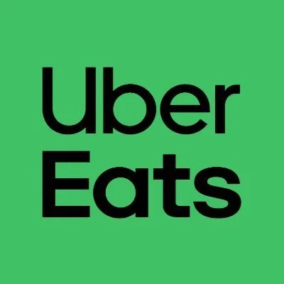Uber Eats logo on a green background.