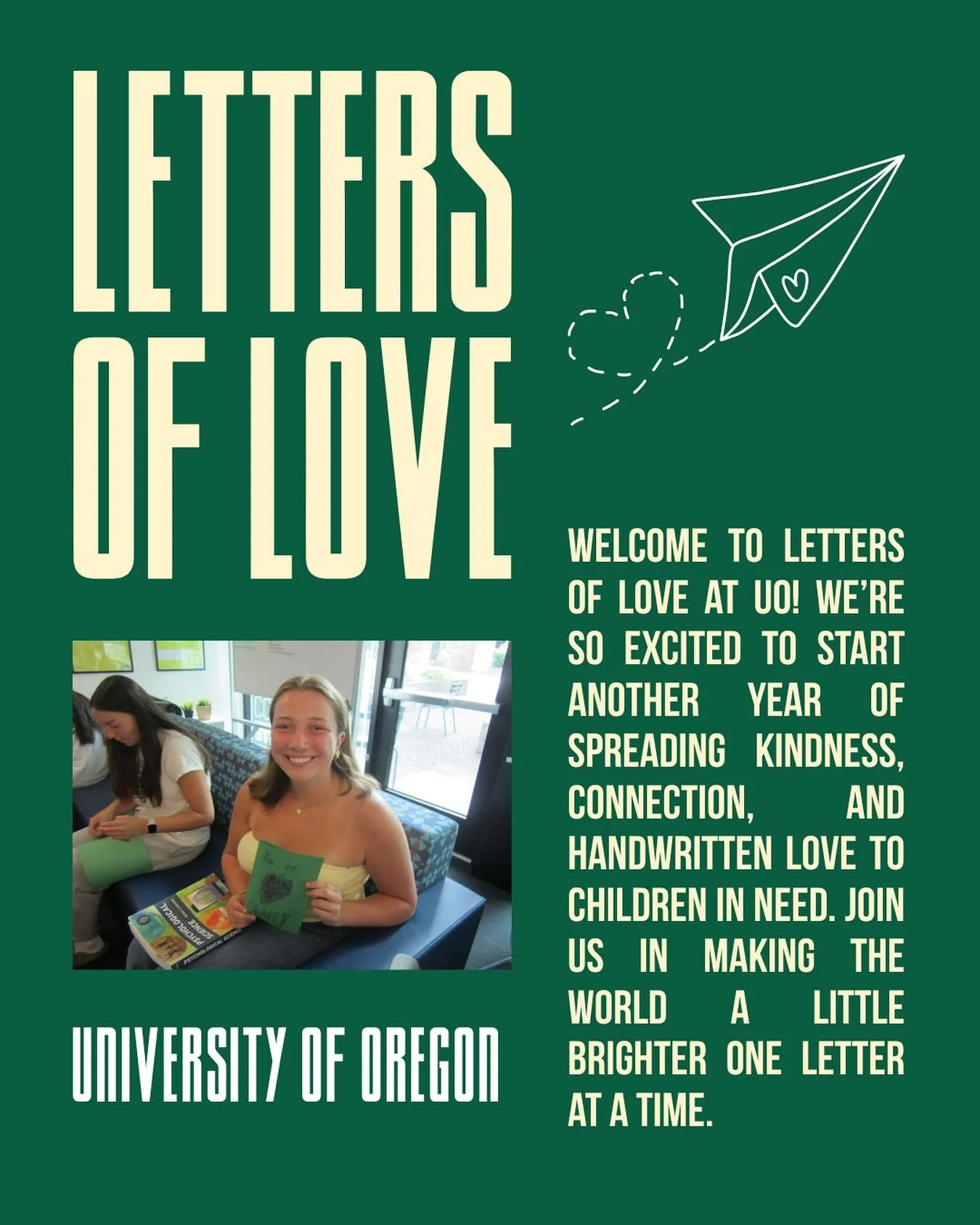 Welcome back to Letters of Love! We are so excited for the year ahead. More information coming soon. 💚⭐️