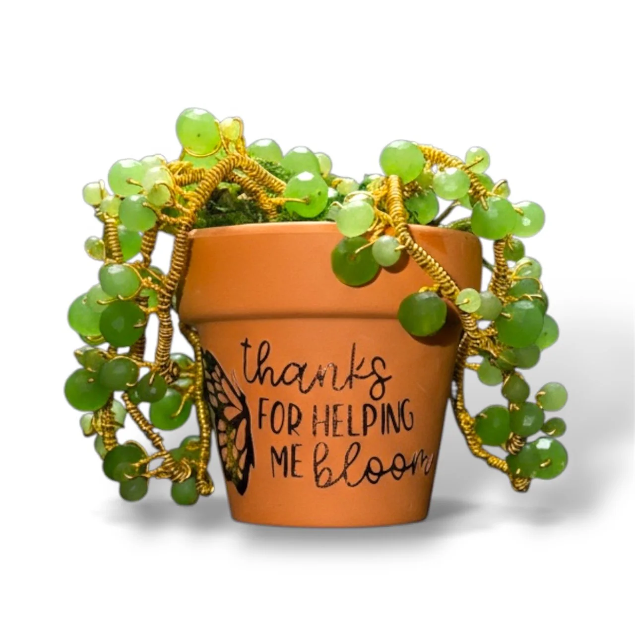 Thanks for Helping Me Bloom – Handmade Forever Beaded Succulent 