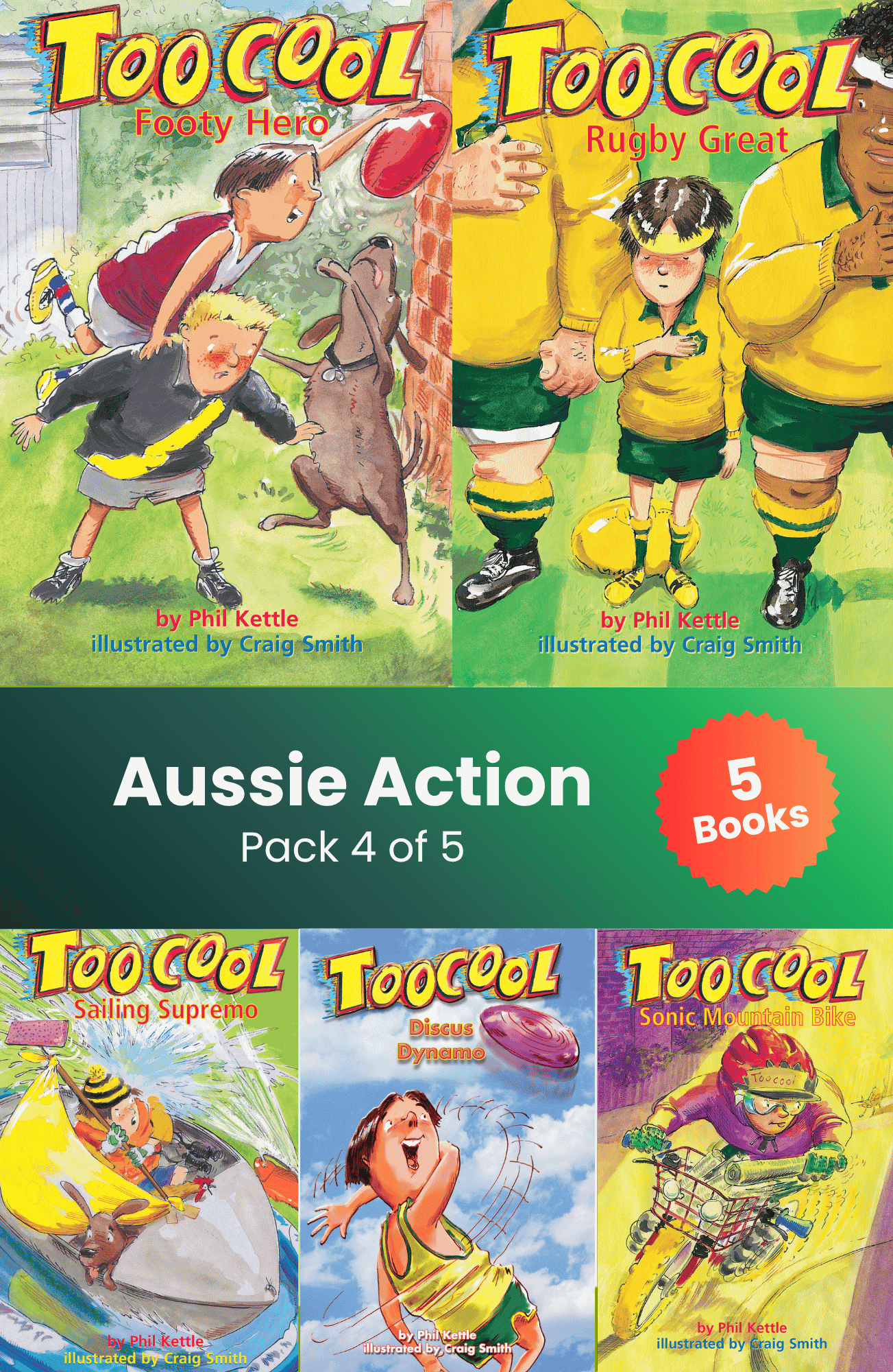 TooCool Aussie Action Pack (5 Books)
