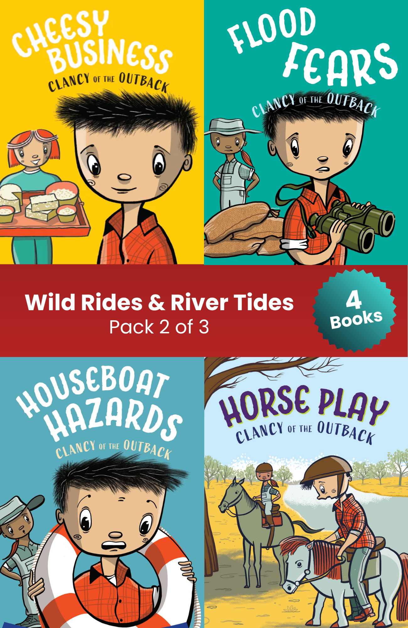 Clancy: Wild Rides & River Tides Pack (4 Books)