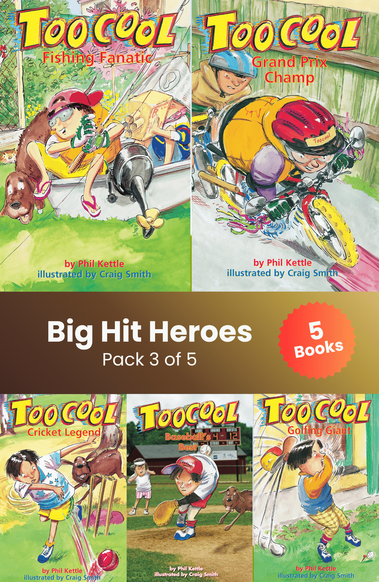 TooCool Big Hit Heroes Pack (5 Books)