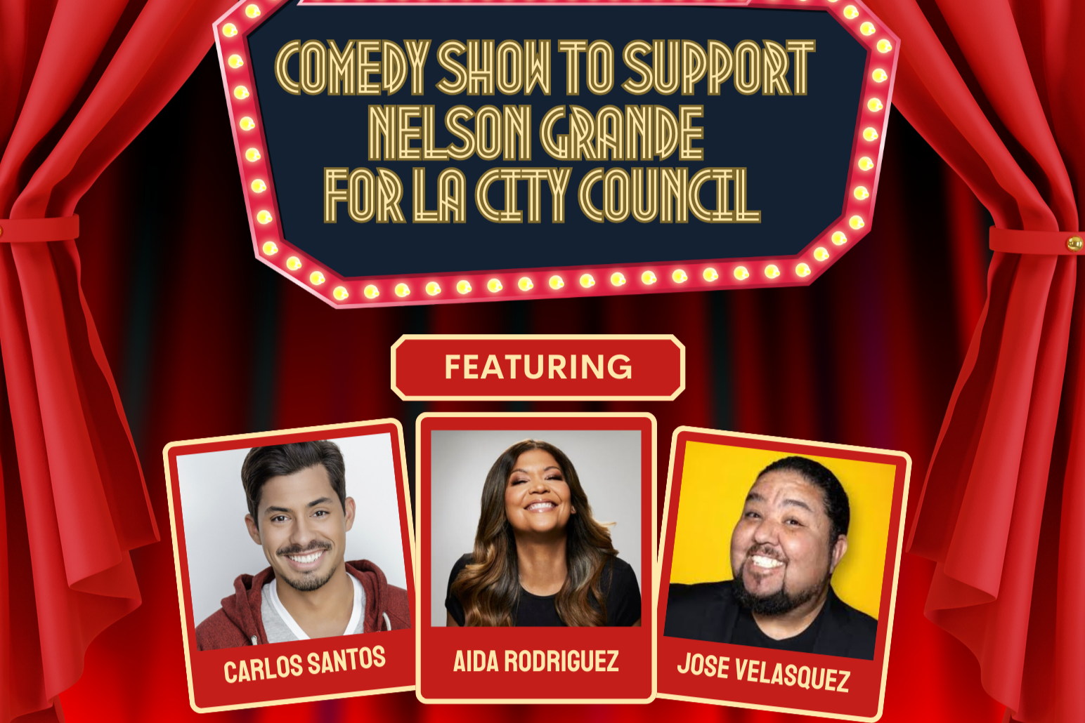Comedy Show to Support Nelson Grande for CD1!