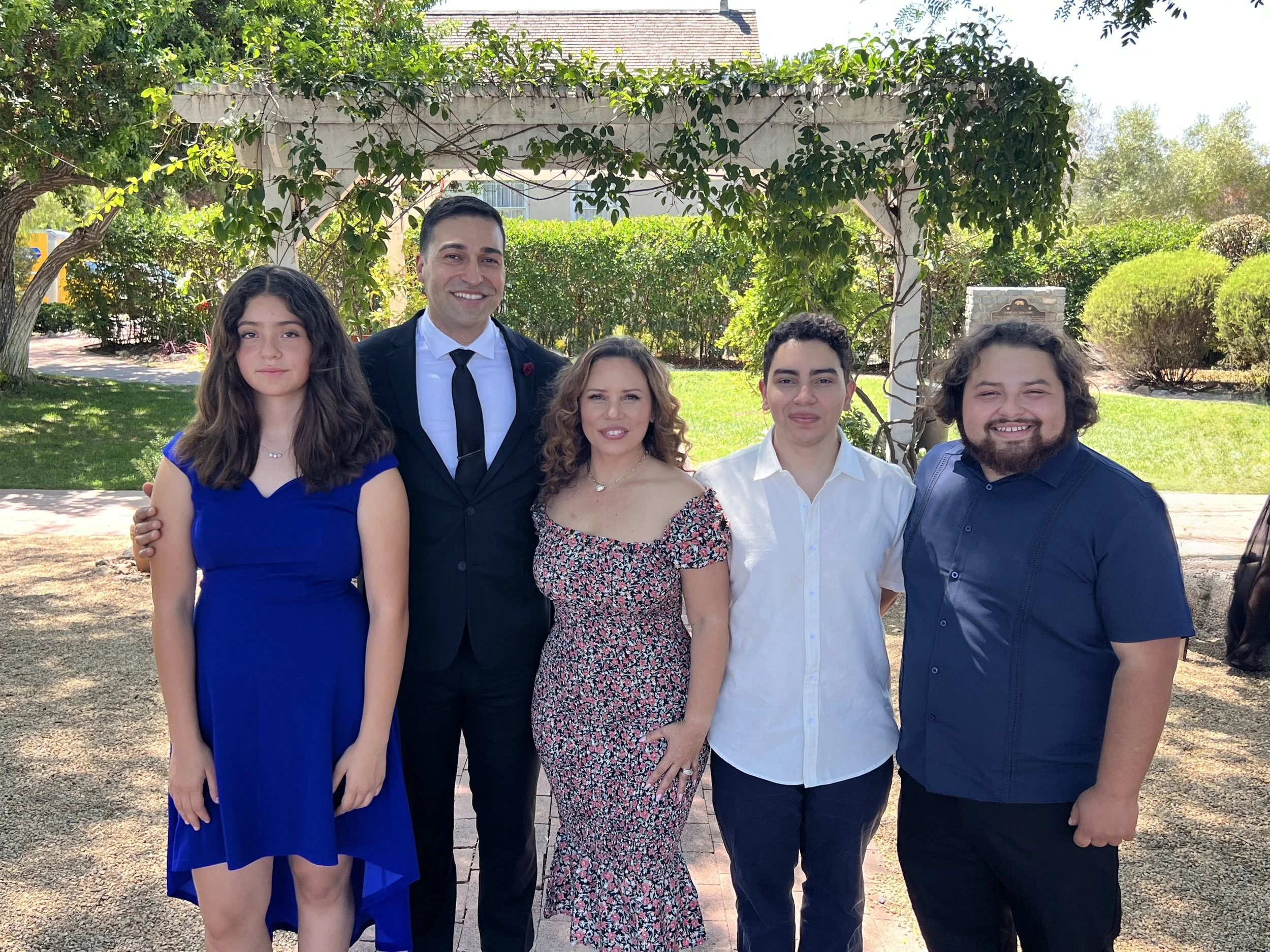 Nelson Grande with community members and supporters in Highland Park, Los Angeles CD1