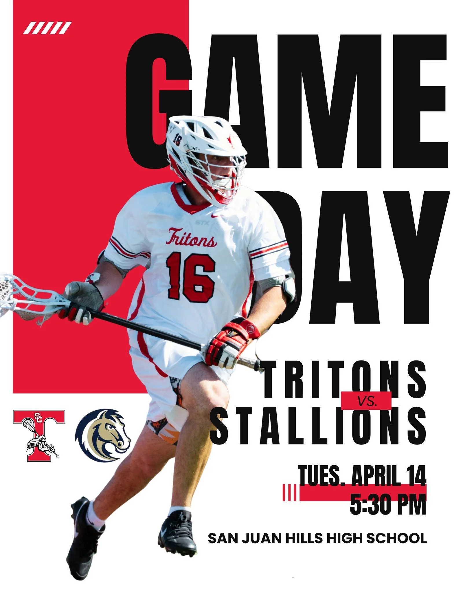 The Tritons are back from spring break and back to work, heading to San Juan Hills tomorrow, April 14 for a league matchup against the Stallions 🥍 Varsity at 5:30pm with JV to follow at 7:00pm. See you in the stands.

#schstritonslax #onetownoneteam