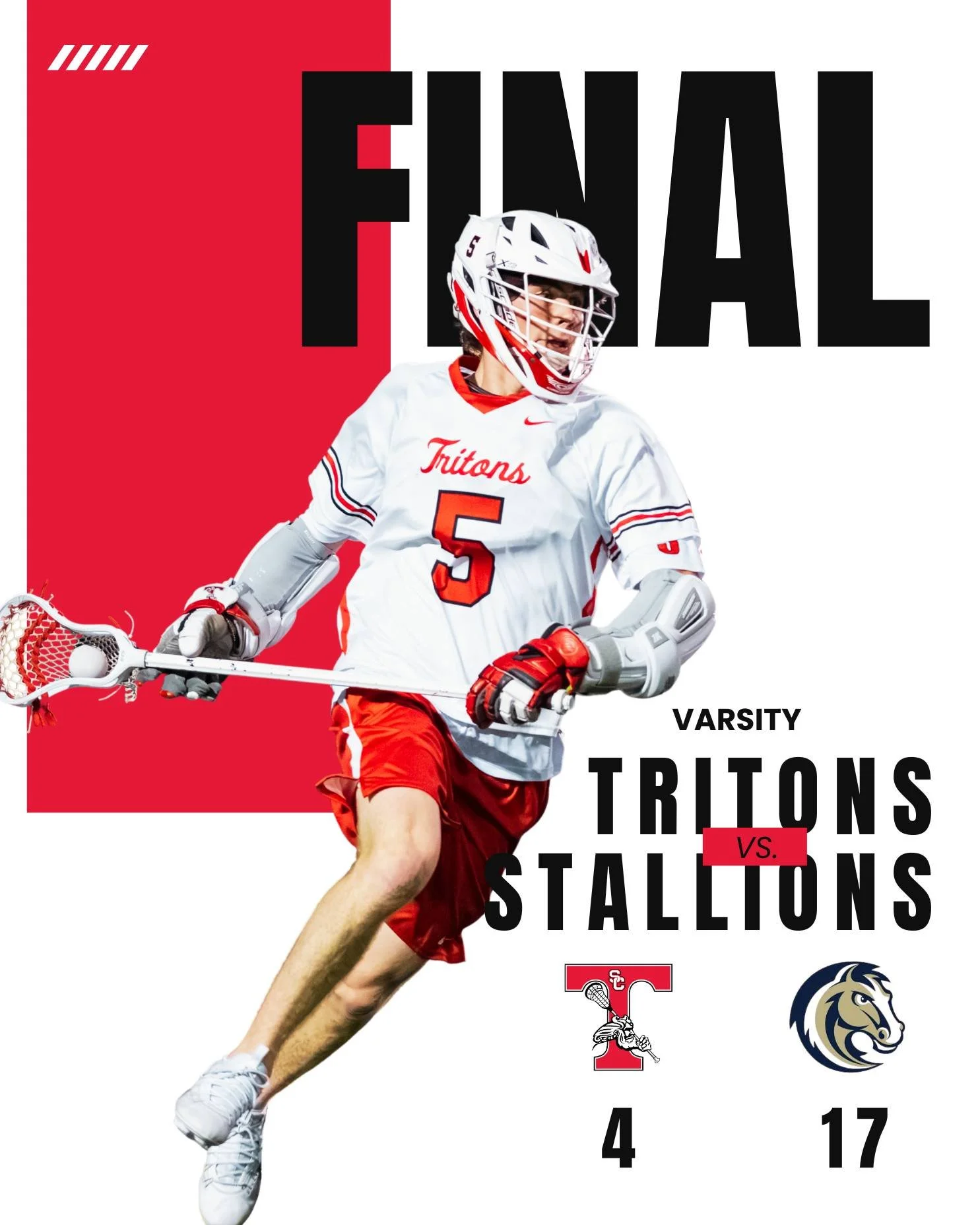 Final from San Juan Hills -- Varsity came up short 17 to 4 in league play. JV handled business with an 11 to 4 win over the Stallions. Split result on the road as the Tritons move forward. Thank you to the fans and sponsors for all your support.

#sc