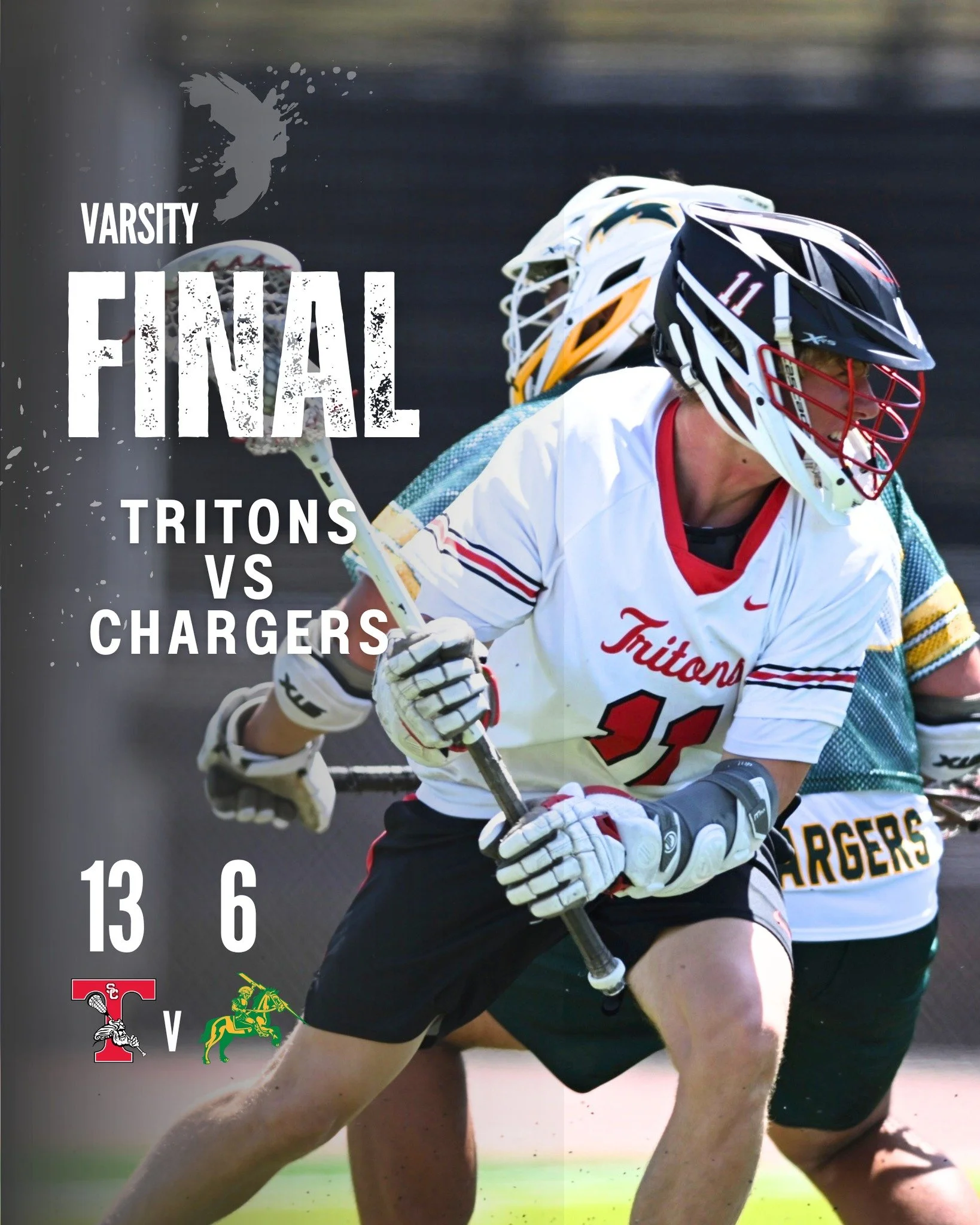 Final from Thalassa Stadium

Tritons defend home turf 🥍 Varsity takes it 13 to 6 and JV follows with a 12 to 3 win over Edison. Strong showing on both sides and a good night at home.

#schstritonslax #onetownoneteam 🔱🔥