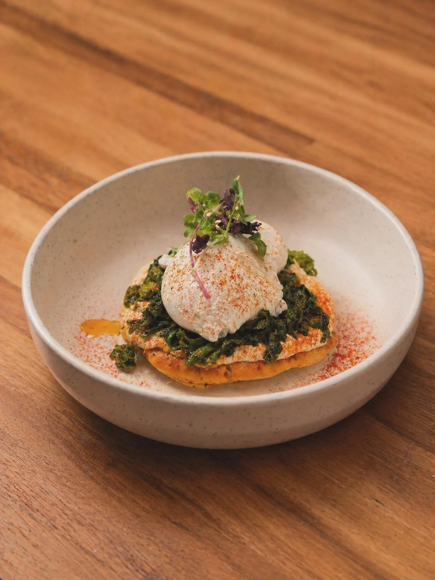 For a refined classic, our Turkish eggs with house-made naan are not to be missed.

🥚 🥯 🥬