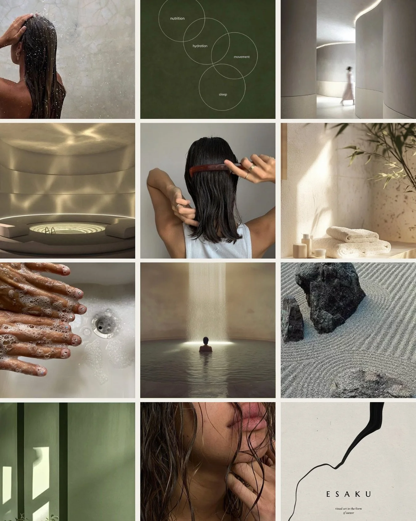 Holistic Head Spa moodboard ✨ Creative direction for a refreshed brand identity ~ a hair and head spa in the works. Think gentle exfoliation, soothing scalp massage, and curated cuts for a calmer mind, and healthier roots. 

Follow along as the ident