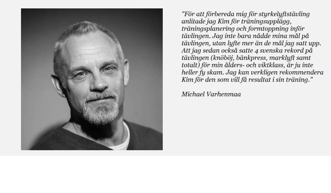 Som ung var jag naturligt smal och diagnosen ulcer&ouml;s kolit gjorde inte saken b&auml;ttre. Sv&aring;rt att g&aring; upp i vikt under m&aring;nga &aring;r. N&auml;r jag b&ouml;rjade styrketr&auml;na b&aring;de v&auml;gde jag runt 60kg och var ner 