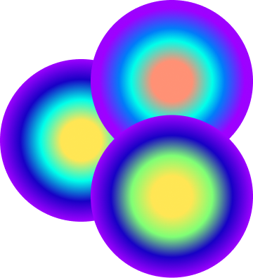 Personality type orbs for INTP , ESFP and ISTP types