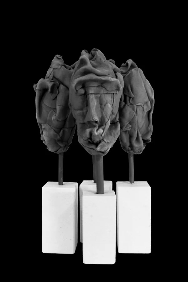 Groupe 1 de têtes en terre • H60 L36