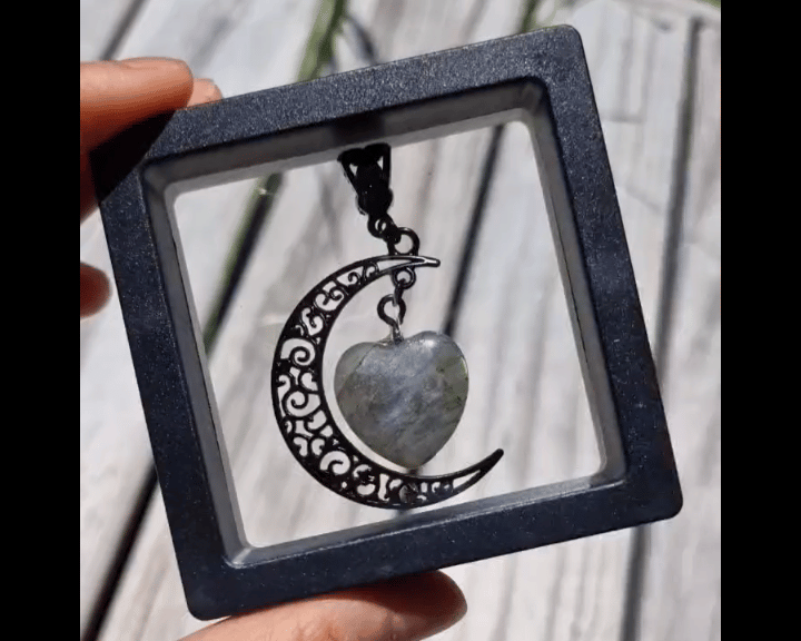Black Filigree Crescent Crystal Pendant.gif | Celestia's Charms