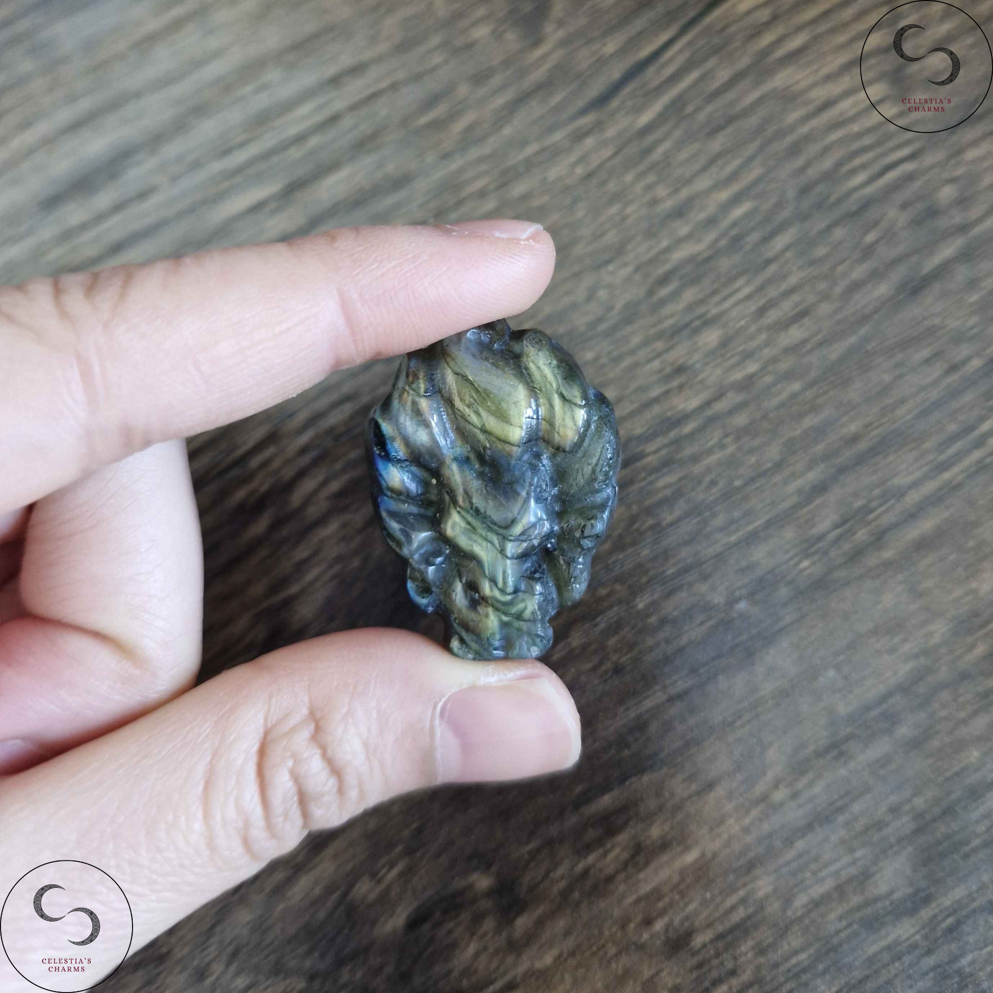 Labradorite Kitsune Golden | Celestia's Charms