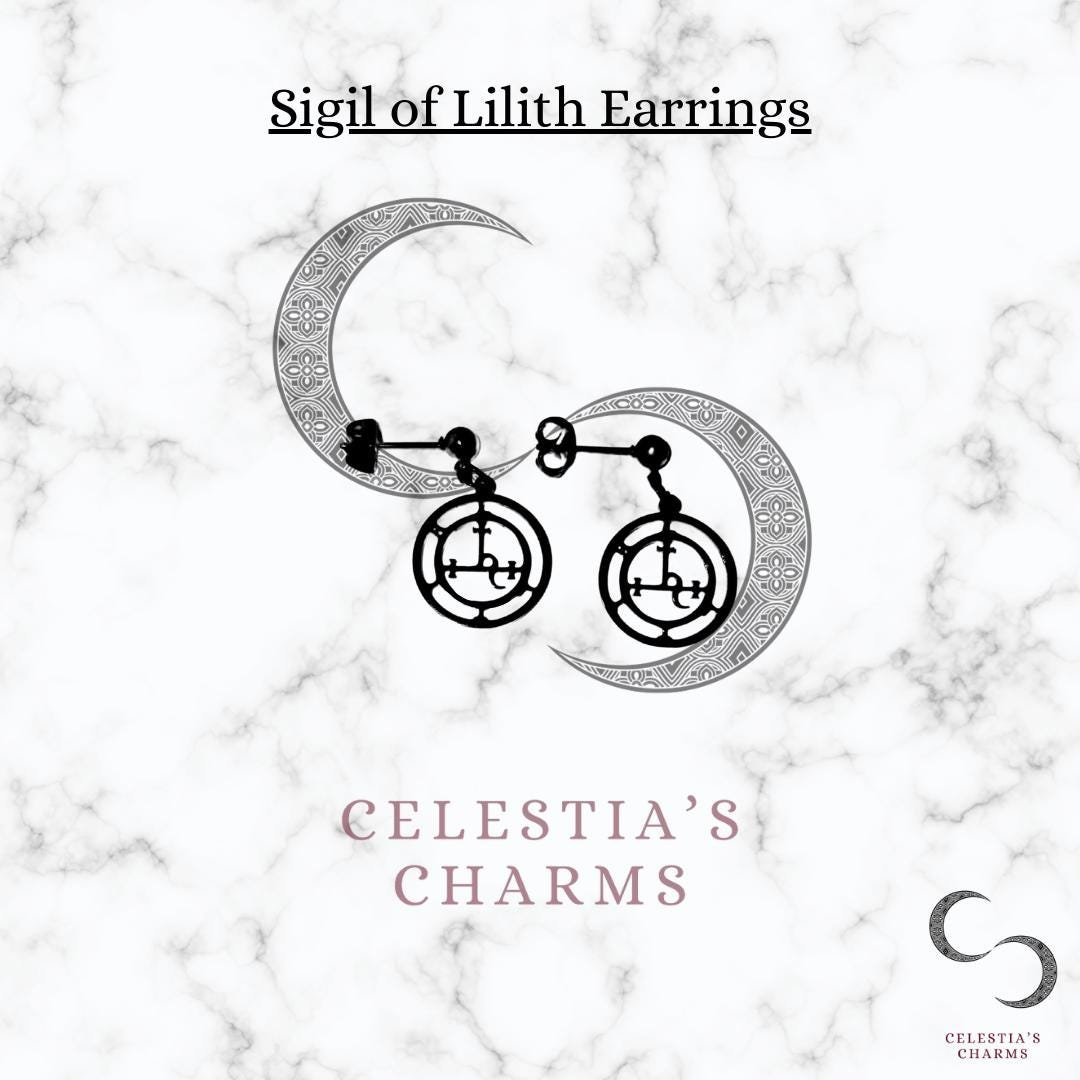 Sigil of Lilith Earrings | Celestia's Charms