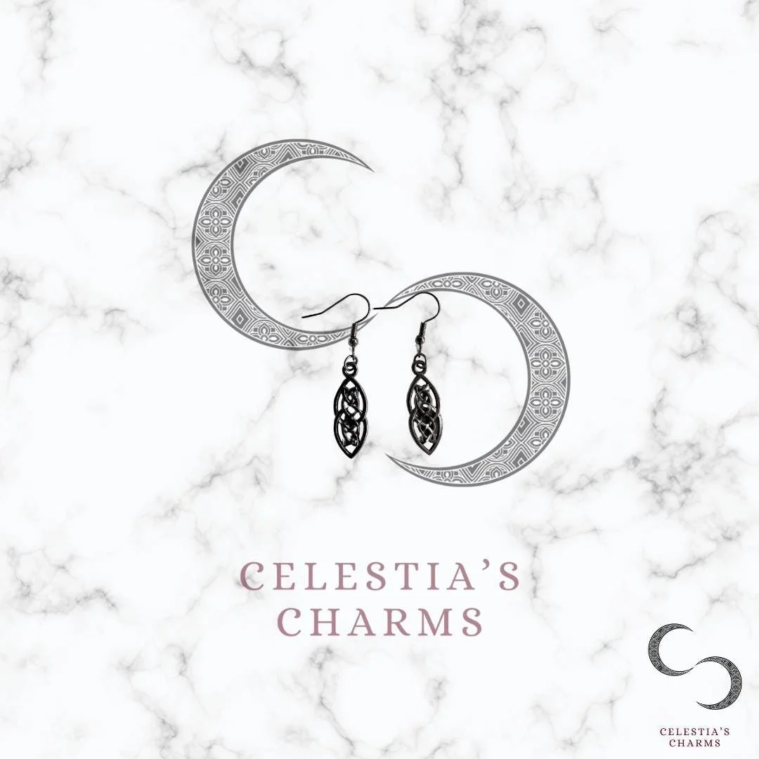 Celtic Knot Earrings with French Hooks | Celestia's Charms