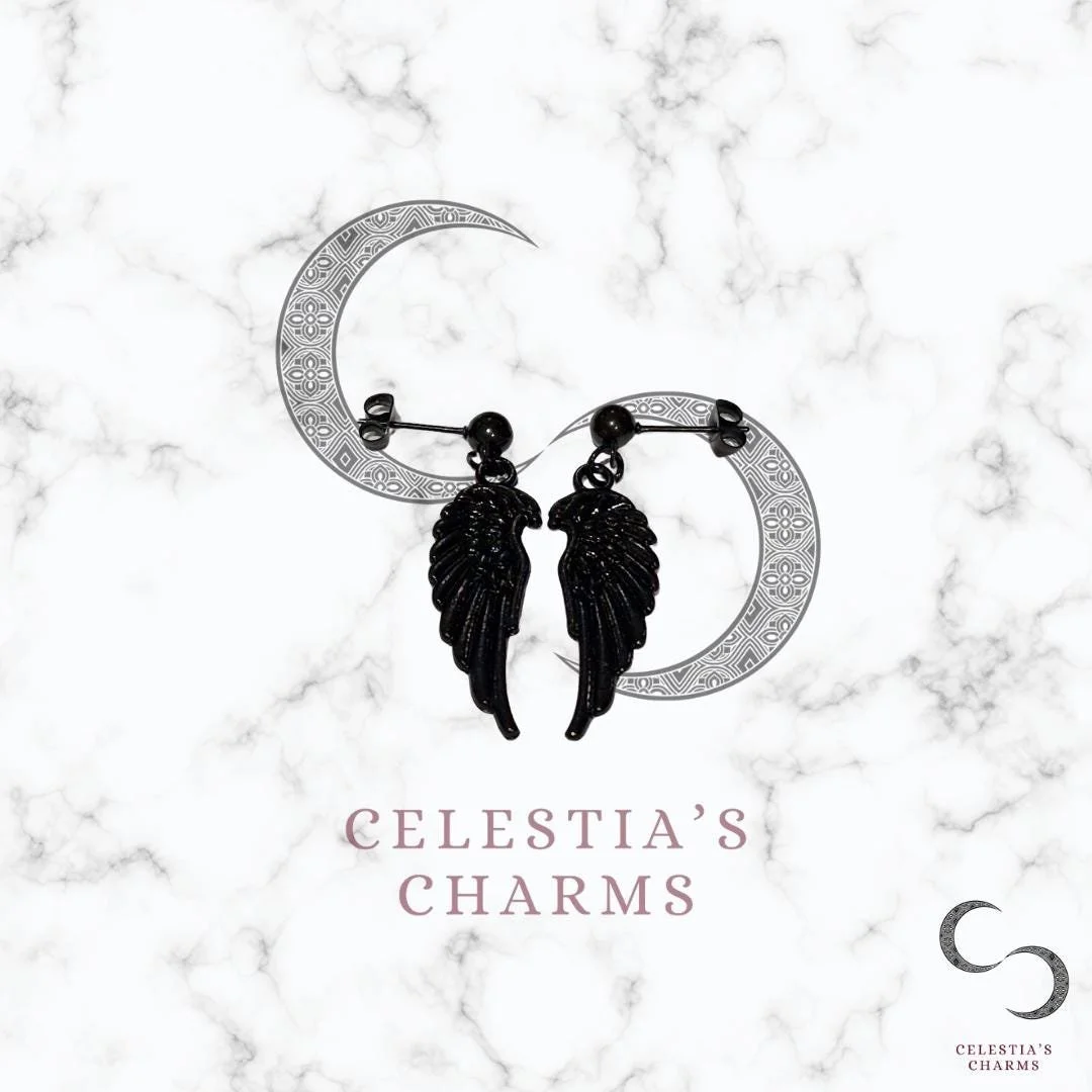 Gothic Egyptian Falcon Wing Earrings | Celestia's Charms