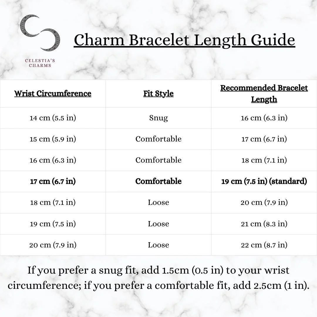 Charm Bracelet Length Guide | Celestia's Charms