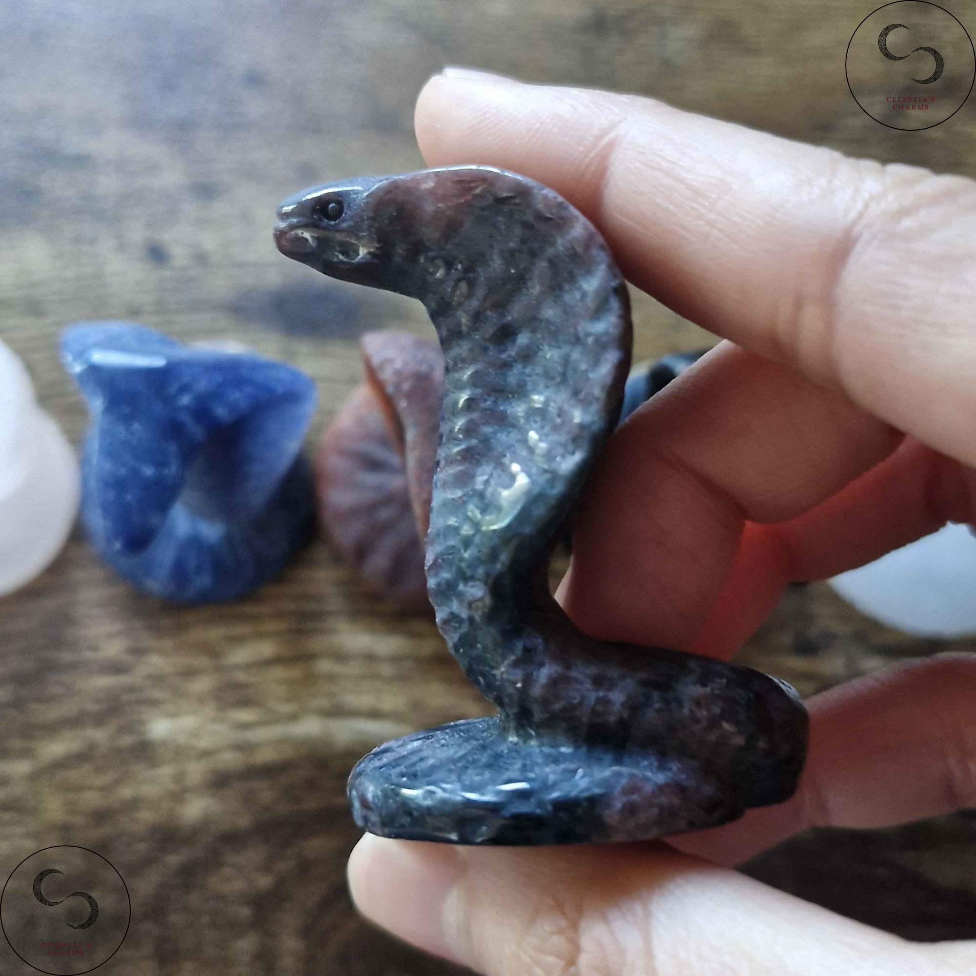 Crystal Cobras Garnet | Celestia's Charms