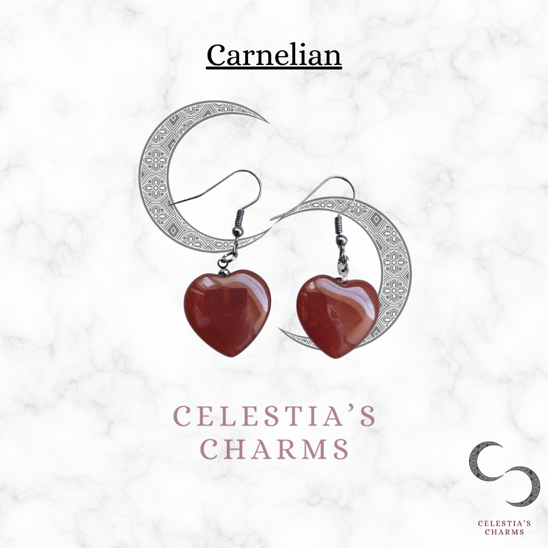 Heart Crystal Drop Earrings