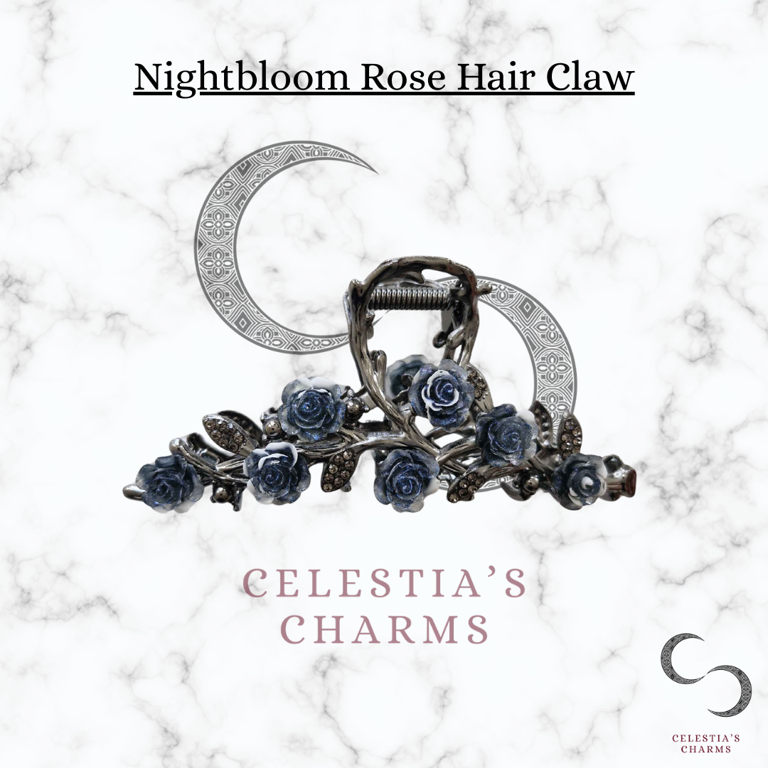 Nightbloom Rose Hair Claw | Celestia's Charms