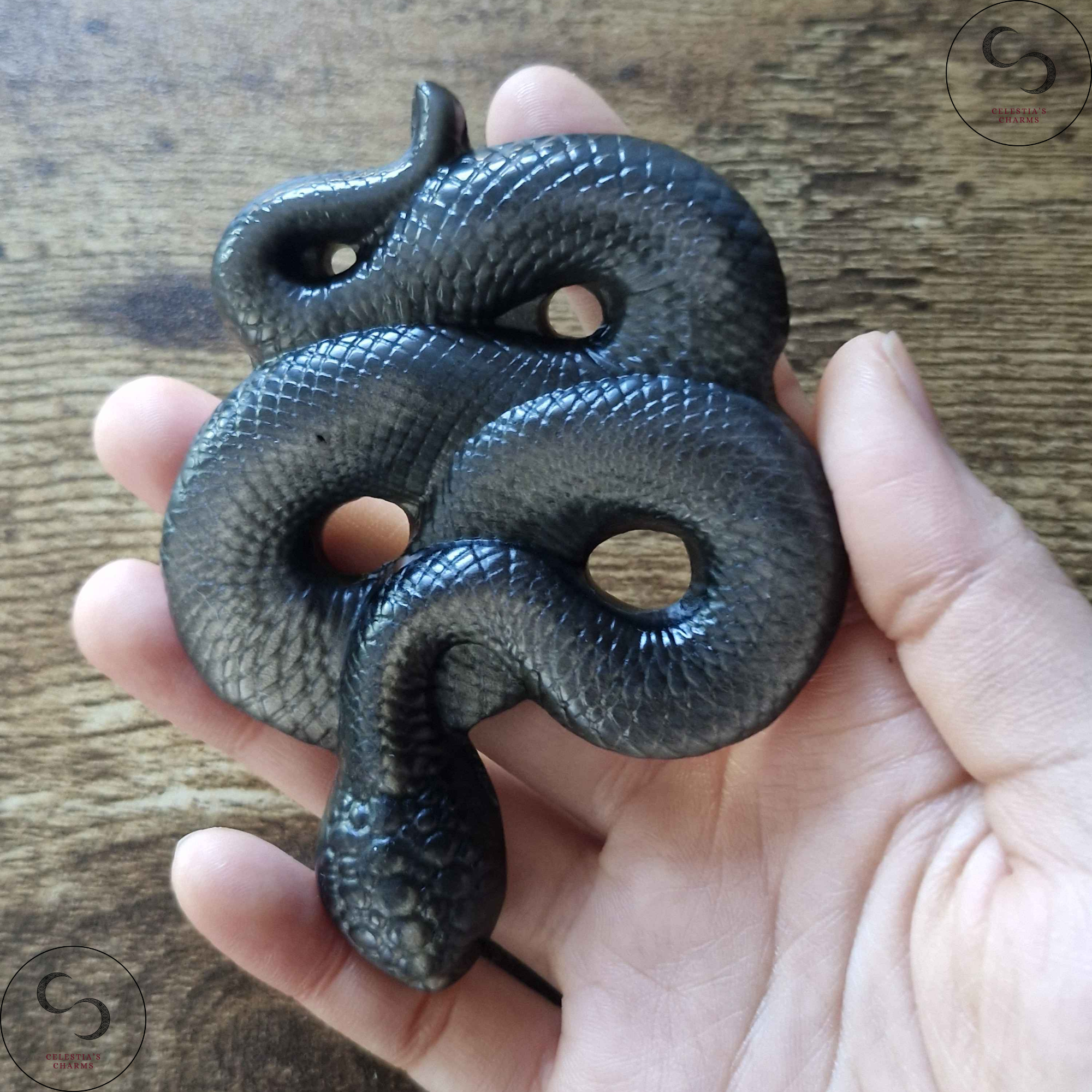 Obsidian Classic Serpent | Celestia's Charms