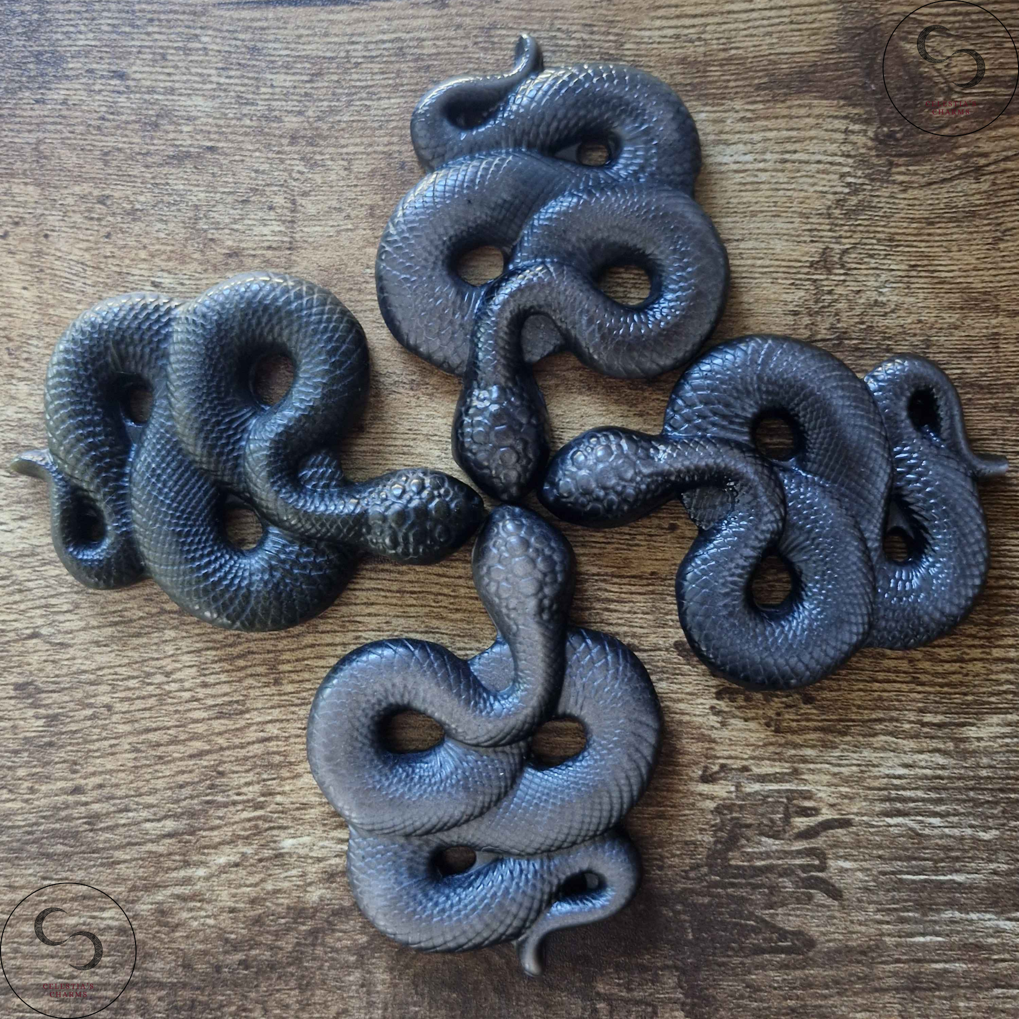 Obsidian Serpent Familiars | Celestia's Charms