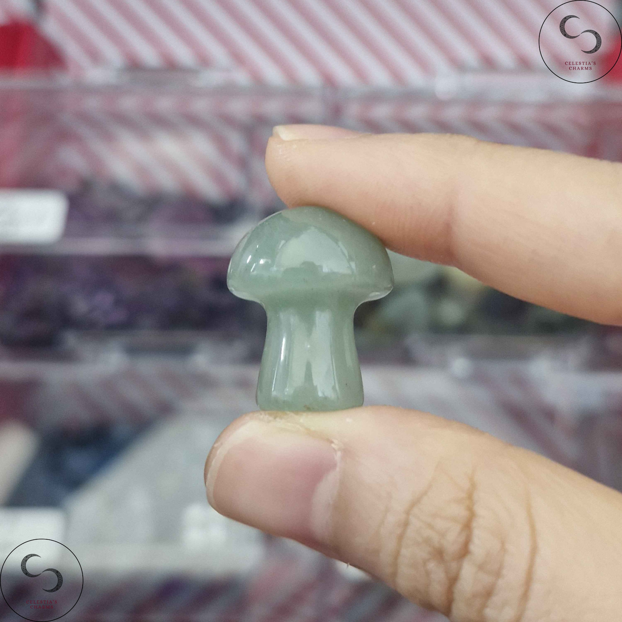 Crystal Mushroom Green Aventurine | Celestia's Charms