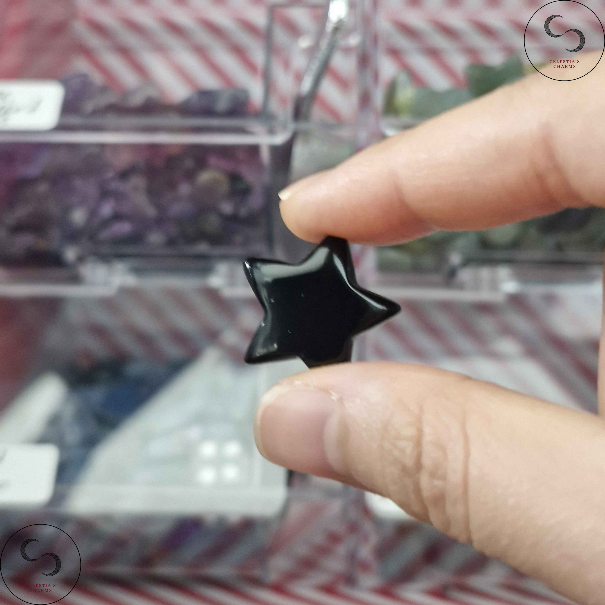 Obsidian Crystal Star | Celestia's Charms