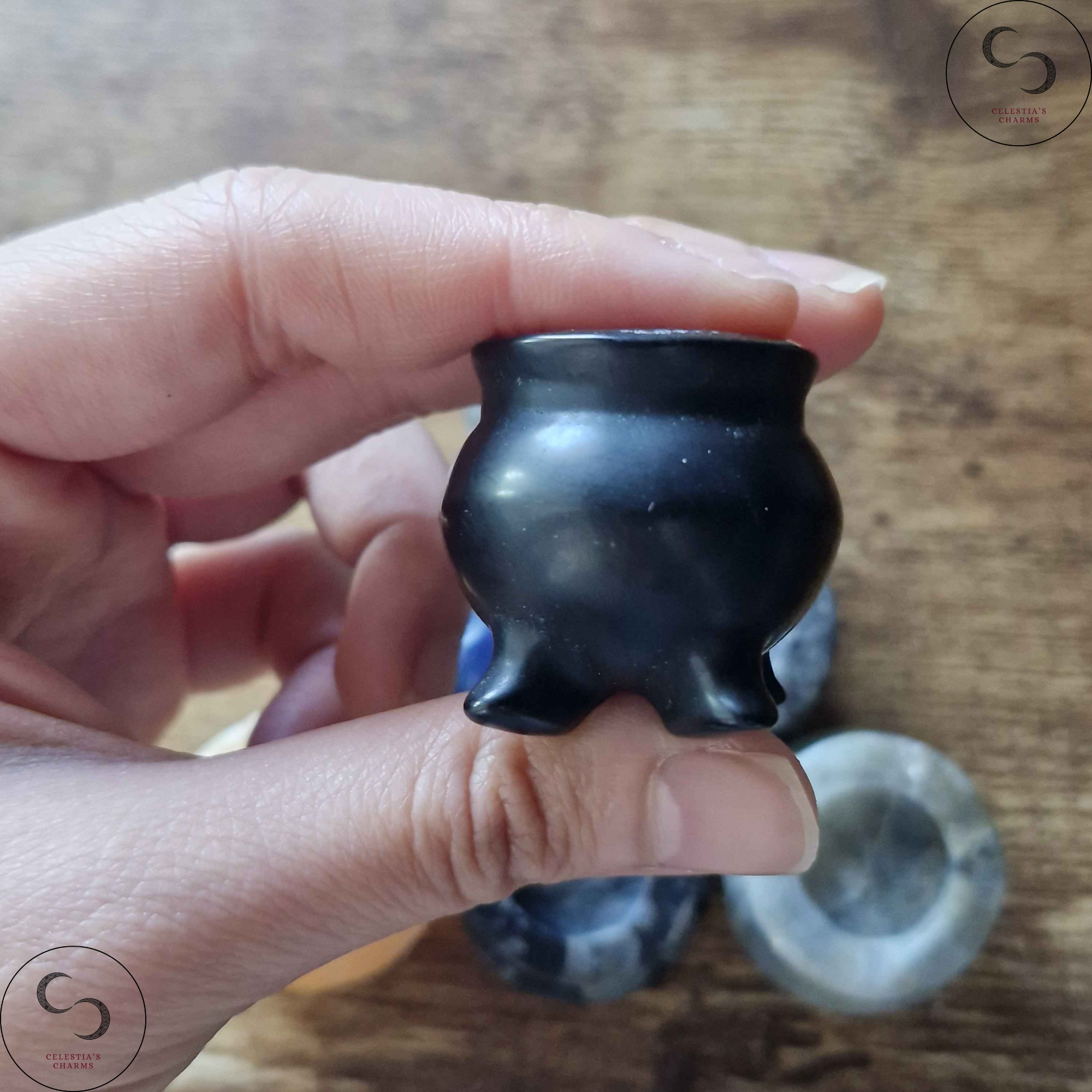 Crystal Cauldron Obsidian | Celestia's Charms
