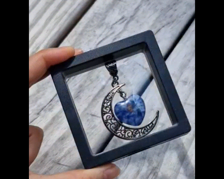 Gunmetal Filigree Crescent Crystal Pendant.gif | Celestia's Charms