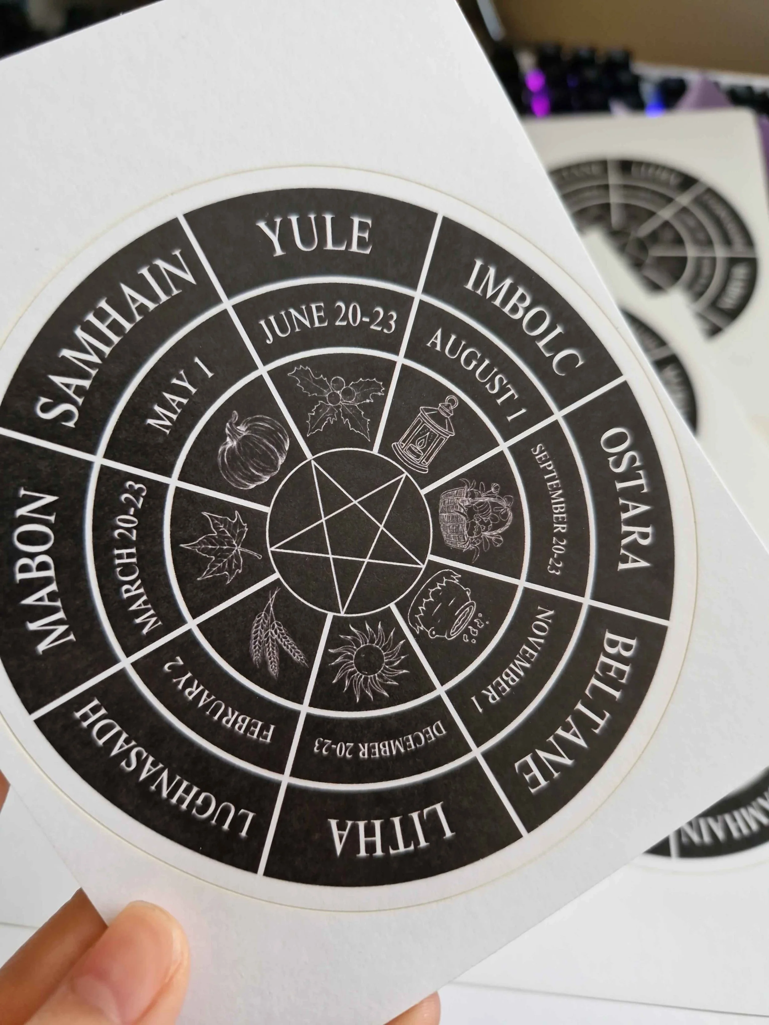 Wheel of the Year (Southern Hemisphere Sticker)