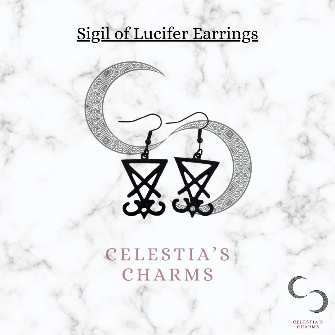 Sigil of Lucifer Hook Earrings | Celestia's Charms