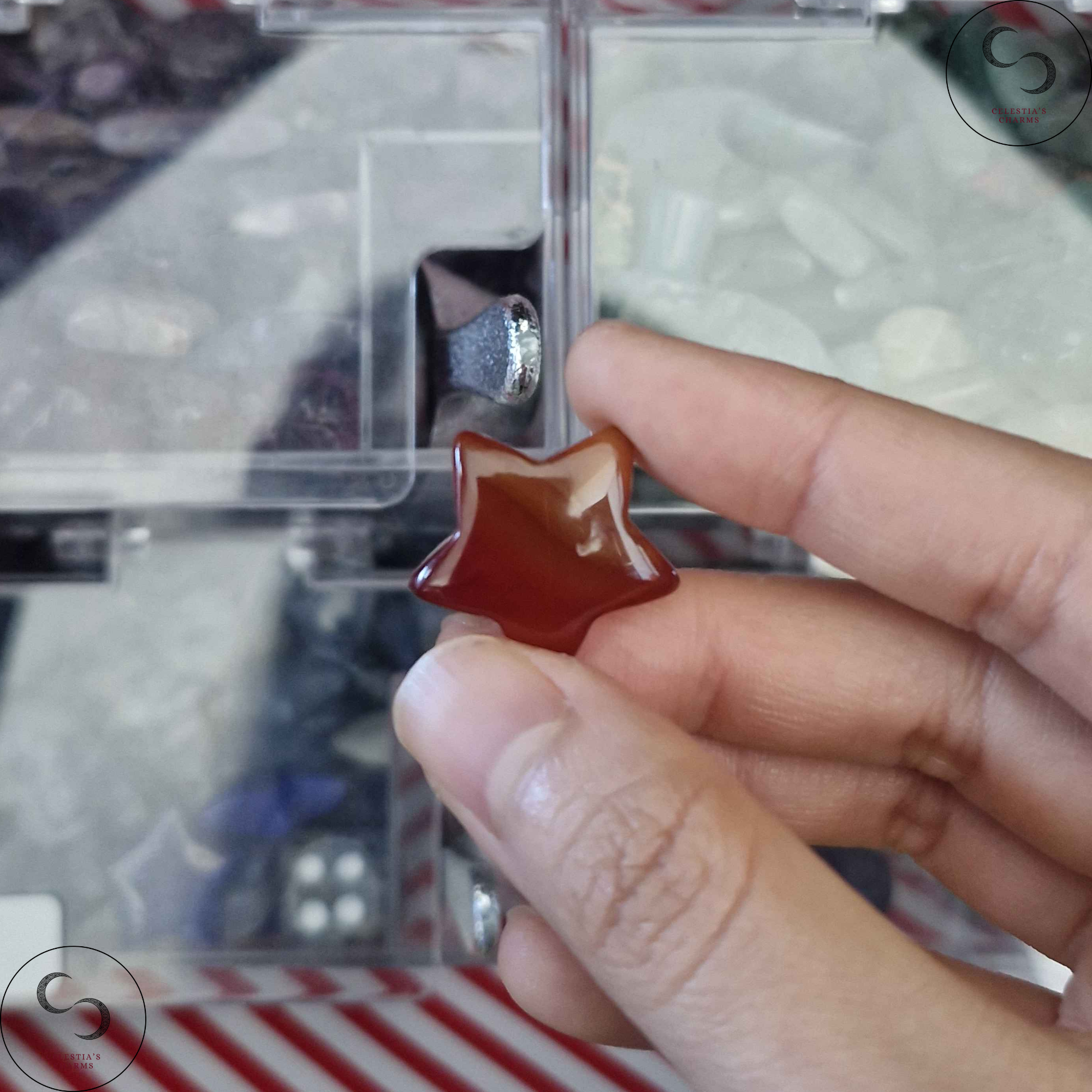 Carnelian Crystal Star | Celestia's Charms