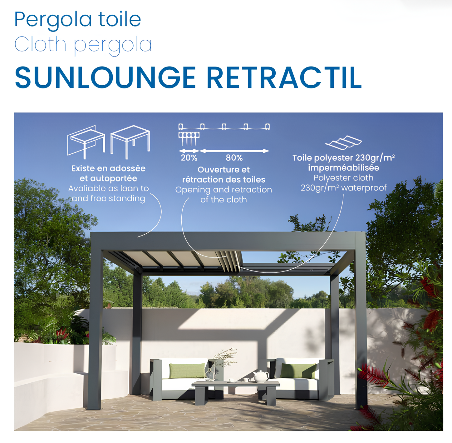 Sunlounge retractil
