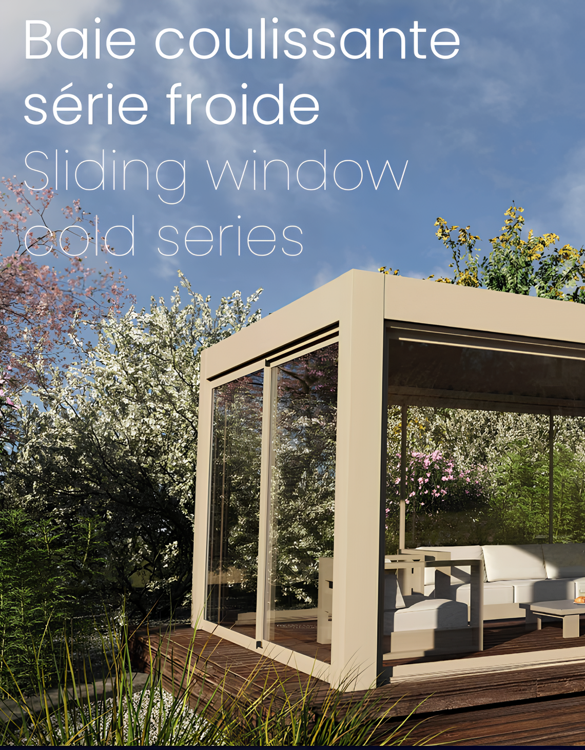 Baie coulissante et fenêtre série froide