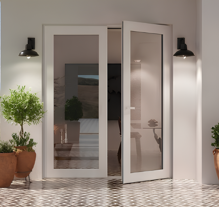 Porte d’Entrée Vitrée en PVC