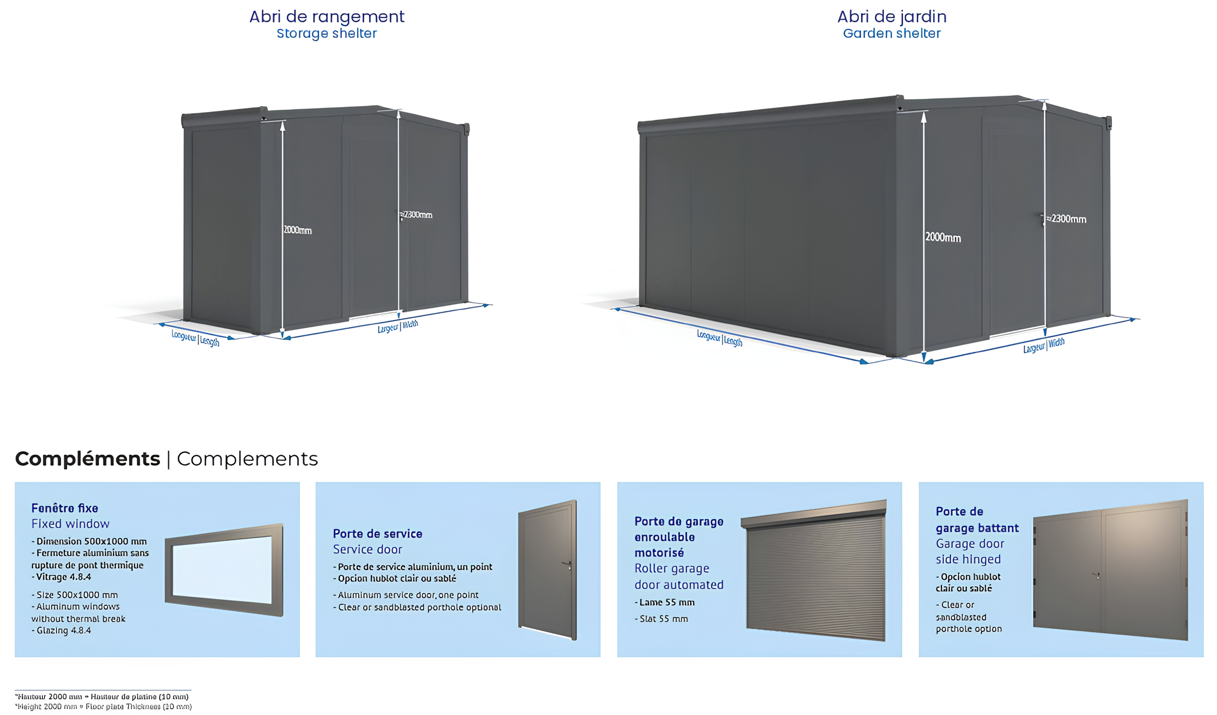 Abri de Jardin et de Rangement avec Toit Polycarbonate